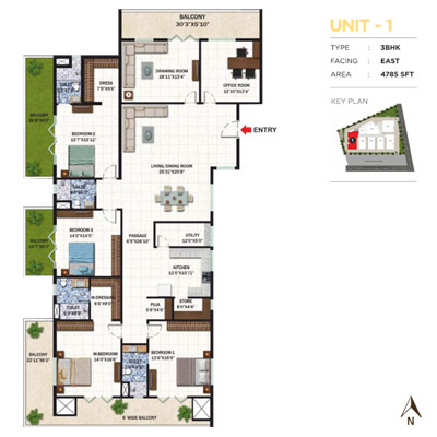 Floor Plan UNIT - 1