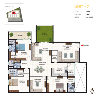 Floor Plan UNIT - 7